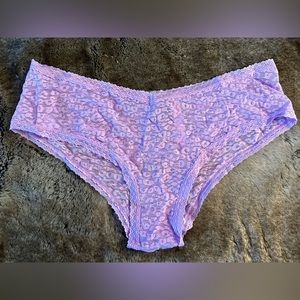 PINK lace cheekster/tanga
